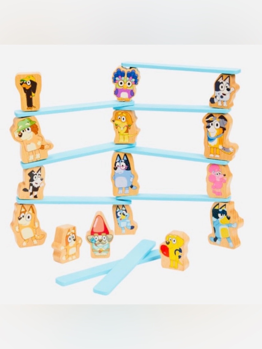 Bluey Wooden Stacking Game & Figure Play Set - Picture 3 of 14